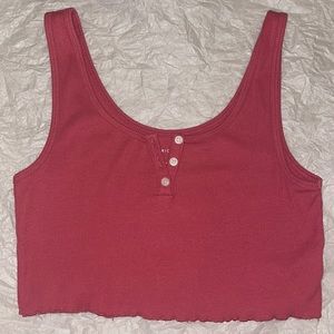 American Eagle red cropped tank.